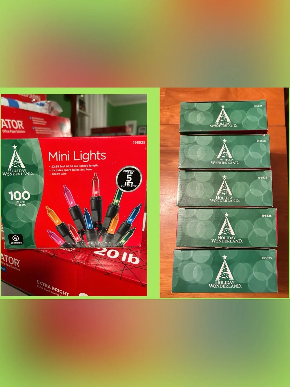 Holiday Wonderland 100-count mini lights / bundle 5 packs